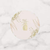 Confettis Blush Pink Gold Tropical Pineappical Botanical Par (Petit recto)