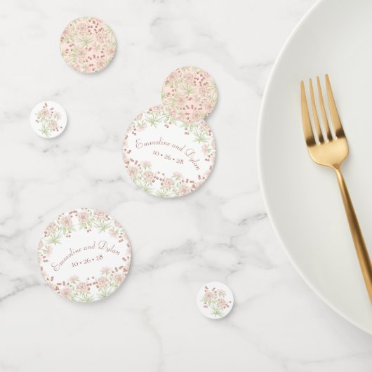 Confettis Blush Pink Roses Wedding (Groupe)