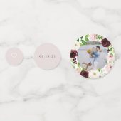 Confettis Blush Romance Mariage personnalisé (Derrière)