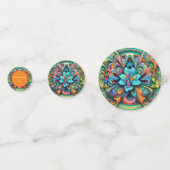 Confettis Boho aux fleurs colorées (Derrière)