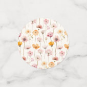 Confettis Boho Floral Aquarelle Fleur sauvage Graduation (Petit recto)