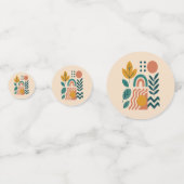 Confettis Boho moderne Abstrait Nature Wall Art (Devant)