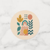 Confettis Boho moderne Abstrait Nature Wall Art (Petit recto)