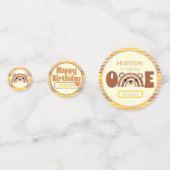 Confettis Boho Rainbow Bear Premier anniversaire (Derrière)