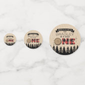 Confettis Bois de bûcheron à plaies rustiques 1er anniversai (Devant)