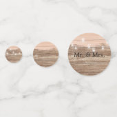 Confettis Bois et lanternes roses rustiques (Derrière)