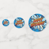 Confettis BONJOUR D'ANNIVERSAIRE amusant Retro Comic Book (Derrière)