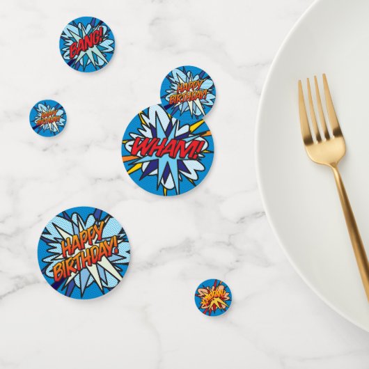 Confettis BONJOUR D'ANNIVERSAIRE amusant Retro Comic Book (Groupe)