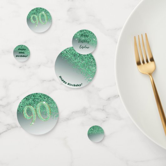 Confettis Bonne 90e anniversaire Chic Falling Parties scinti (Groupe)