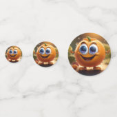 Confettis Bonne Animée 3d Orange, (Devant)