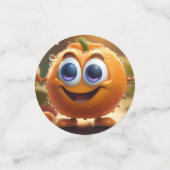 Confettis Bonne Animée 3d Orange, (Petit recto)