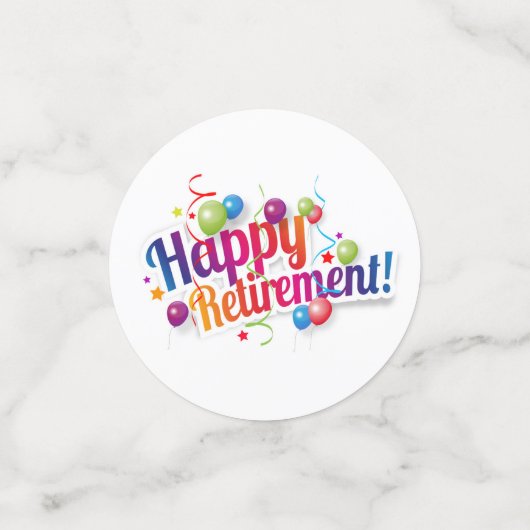 Confettis Bonne retraite (Petit recto)