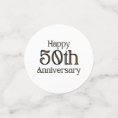 Confettis Bonne table du 50e anniversaire (Petit recto)