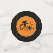 Confettis Bordure Noire Joyeuse Sorcière Halloween Et chauve (Petit recto)