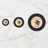 Confettis Bordure noire Joyeuses sorcières d'Halloween (Devant)