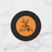 Confettis Bordure noire Joyeux Halloween Grave Yard (Petit recto)