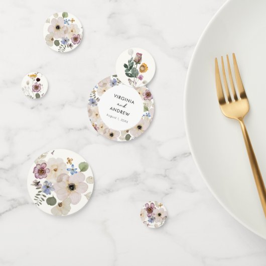 Confettis botaniques floraux modernes (Groupe)