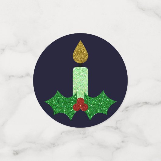 Confettis Bougie de Noël parties scintillant (Petit recto)