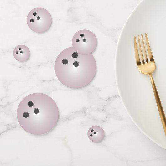 Confettis Boule de Bowling Rose (Groupe)