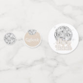 Confettis Boule de Disco Rétro Mariage Photo  (Derrière)