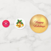 Confettis Boule de Noël, oiseau et elfe mignon (Devant)