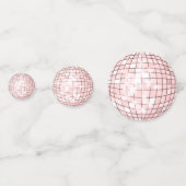 Confettis boule disco rose et argent (Devant)