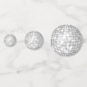 Confettis boule disco rose et argent (Derrière)