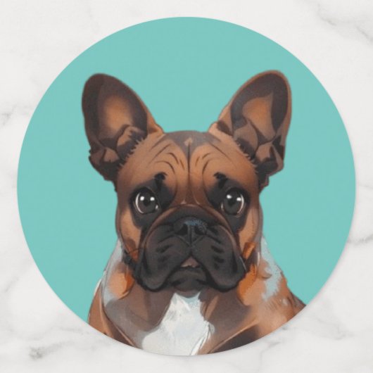 Confettis Bouledogue français cartoon (Grand recto)