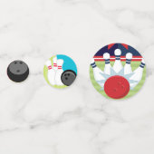 Confettis Boules de bowling et poubelles de bowling (Devant)