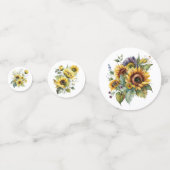 Confettis Bouquets de tournesols jaunes (Derrière)