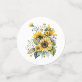 Confettis Bouquets de tournesols jaunes (Petit recto)