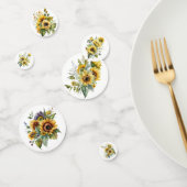 Confettis Bouquets de tournesols jaunes (Groupe)
