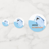 Confettis Boy Shark Anniversaire Fête Fournitures Enfants Dé (Derrière)