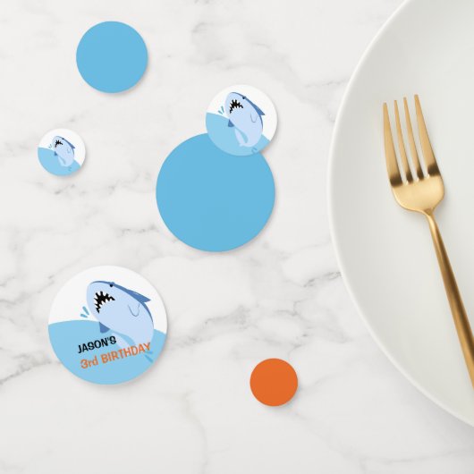 Confettis Boy Shark Anniversaire Fête Fournitures Enfants Dé (Groupe)