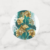 Confettis Branche avec Feuilles d'or Ginko Biloba (Petit recto)