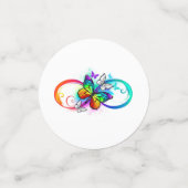 Confettis Bright infinity with rainbow butterfly (Petit recto)