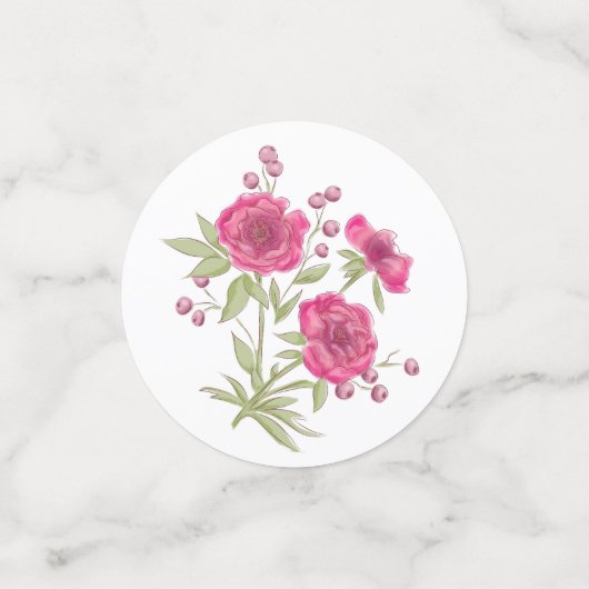 Confettis Bright Pink Rose Wedding (Petit recto)