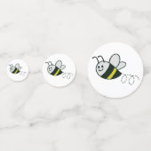 Confettis Broderie Imprimer Baby shower d'abeille mignonne (Devant)