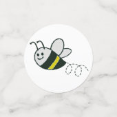 Confettis Broderie Imprimer Baby shower d'abeille mignonne (Petit recto)