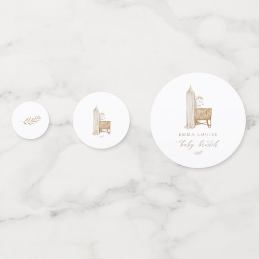 Confettis Brunch Neutral Boho Baby (Devant)