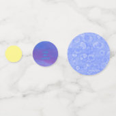 Confettis Bulles Bleues Et Blanches (Derrière)