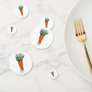 Confettis Bunch de carottes Orange Vegetable Veggie Garden