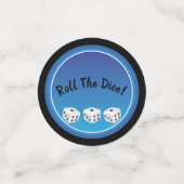 Confettis Bunco ou Bunko Lucky Dice Modern Blue Black (Petit recto)