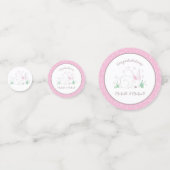 Confettis Bunny Baby shower Spring Rose Girl (Derrière)