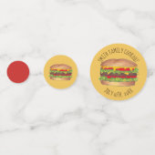 Confettis Burger Hamburger Cheeseburger Pique-nique Cookout  (Derrière)