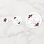 Confettis Burgundy Flowers, Red Flowers, Boho, Birthday (Devant)