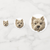 Confettis Cairn Terrier 3D inspiré (Devant)