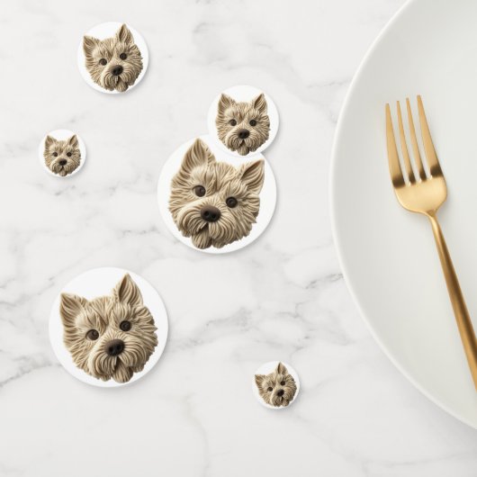 Confettis Cairn Terrier 3D inspiré (Groupe)