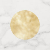 Confettis Calligraphie Or moderne Photo Bleu Graduation (Petit recto)