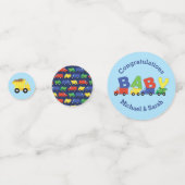 Confettis Camions Boy Baby shower Construction Cute (Devant)